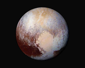 Pluto as seen from NASA's New Horizons