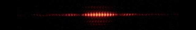 The frequency pattern formed by passing light through a slit