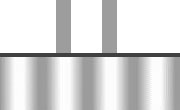 The results of passing matter and waves through a double slit